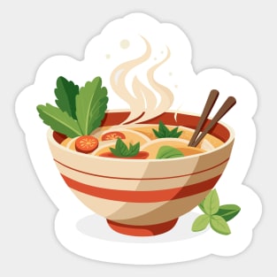 Delicious Vietnamese Pho Bowl Sticker